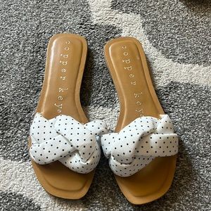 Copper Key Polka Dot Sandals!